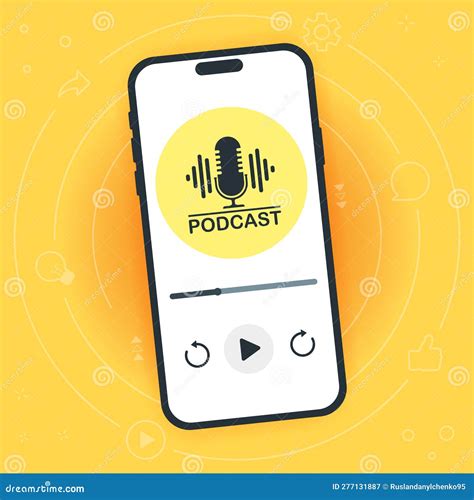 Podcast Concept Top View Of A Smartphone With A Podcast Listening App
