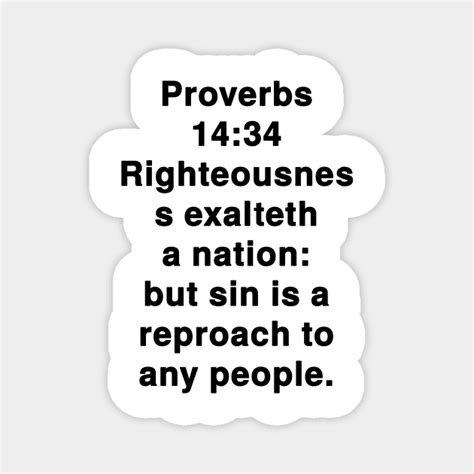 Proverbs 1434 King James Version Kjv Bible Verse Typography