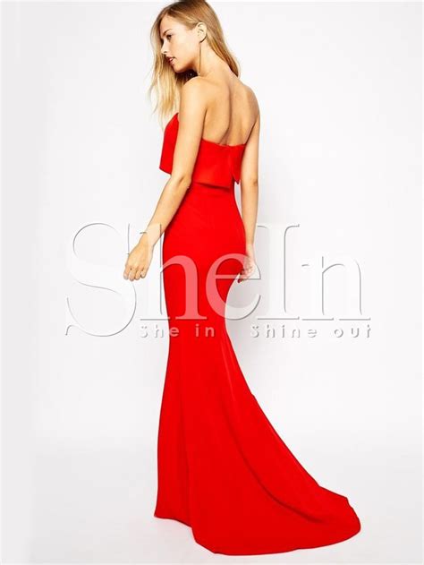 Red Strapless Maxi Dress Maxi Dress Strapless Maxi Dress Dresses