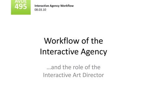 Interactive Agencyworkflow Ppt