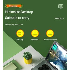 Jual Bow Hot Swappable Mechanical Keyboard Wired Small Portable External Laptop Red Axis Tea