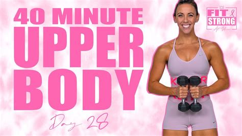 Minute Upper Body Workout Fit Strong At Home Day Youtube