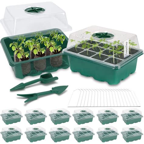 Pack Seed Starter Tray Kit Cell Indoor Seedling Starting Trays