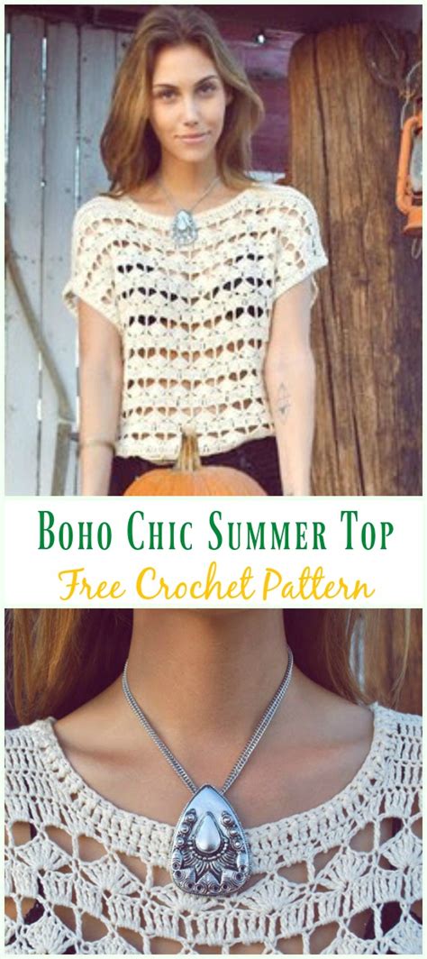 Crochet Boho Chic Summer Top Free Pattern Crochet Summer Top Free