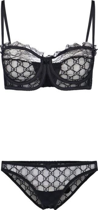 Gucci GG Supreme Embroidered Lingerie Set ShopStyle Chemises