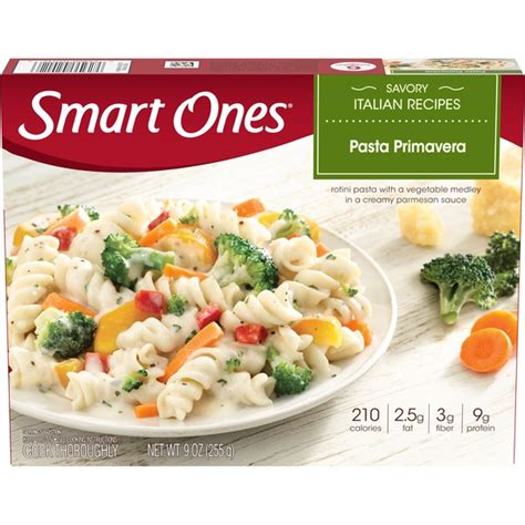 Smart Ones Pasta Primavera With Rotini Pasta Vegetable Medley And Parmesan Sauce Frozen Meal 9