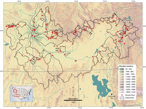 Sampling Locations And Corresponding Watersheds In The Snake River