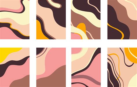 Abstract Modern Templates With Nude Neutral Tones Vector Art At Vecteezy