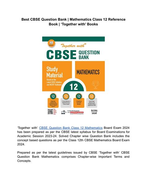 PPT Together With CBSE Question Bank Class 12 Mathematics