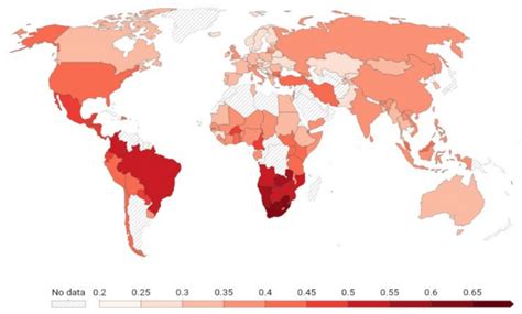 The 2019 Gini Coefficient A Measure Of Income Distribution Inequality