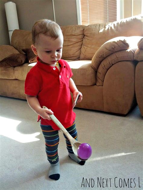 Wobbly Easter Egg Spoon Balancing Activity | And Next Comes L