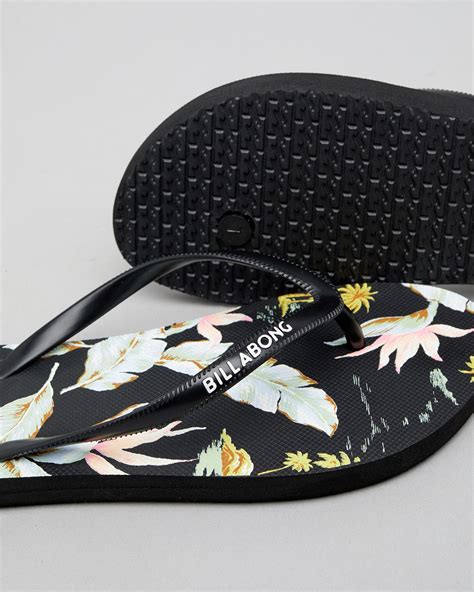 Shop Billabong Maui Babe Thongs In Black Mint Fast Shipping Easy Returns City Beach Australia