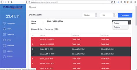 Aplikasi Absensi Pegawai Berbasis Web Free Source Code Nbkomputer