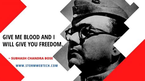 40 + Famous Netaji Subhash Chandra Bose Quotes In English