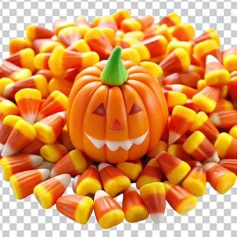 Candy Corn Halloween On Transparent Background Premium Ai Generated Psd