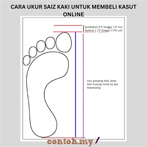 Cara Ukur Saiz Kaki Untuk Membeli Kasut Online