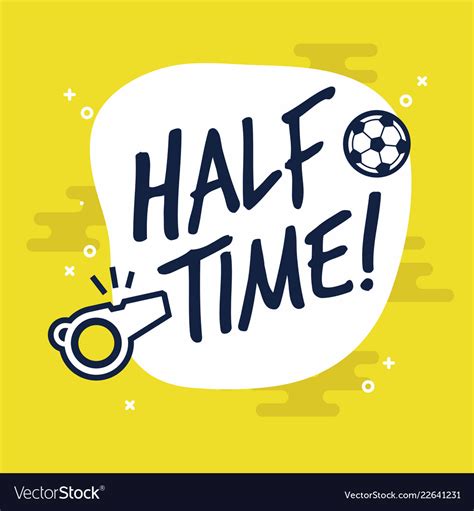 time sign  football  soccer game vector image