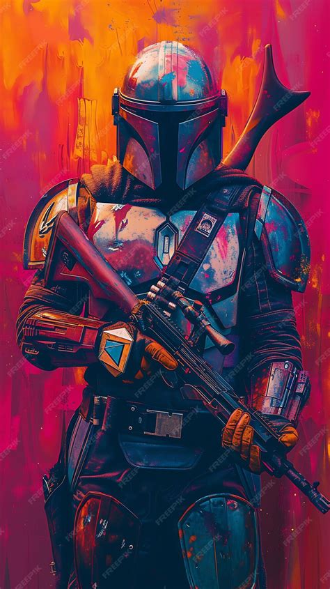 Premium Ai Image Design Of Mandalorian Warrior With Beskar Armor