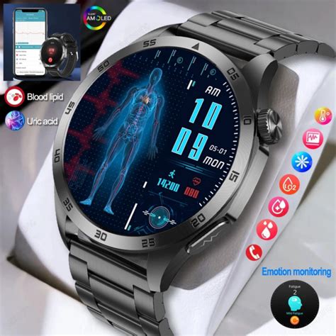 Relogio Que Faz Ecg - 2024 Novo Relógio Inteligente ECG + PPG Smart Watch Men Sangao Laser ...