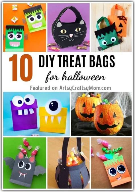 10 Easy DIY Halloween Treat Bags for Kids to take Trick o Treating