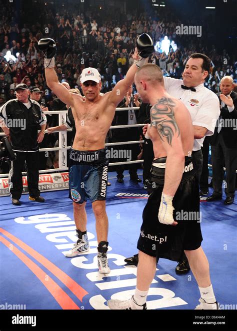 German Boxer Arthur Abraham L Celebrates His Victory Against Polish