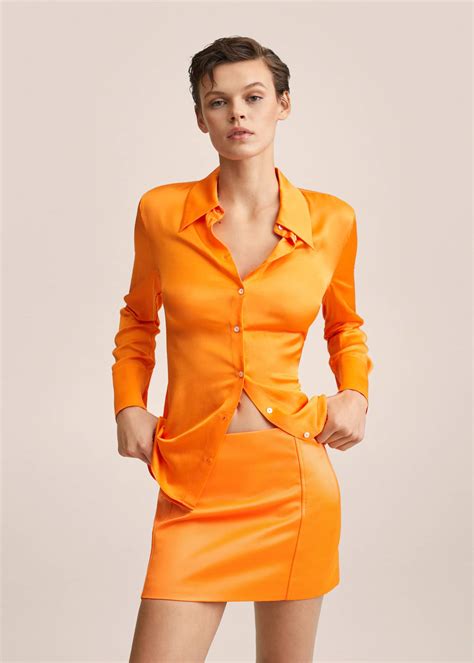 Mini Skirt With Seams Women Mango Outlet Usa