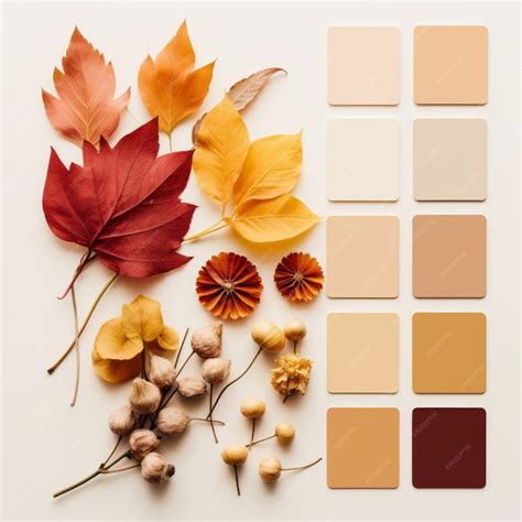 Premium AI Image | Vibrant Autumn Stunning Fall Color Palette with
