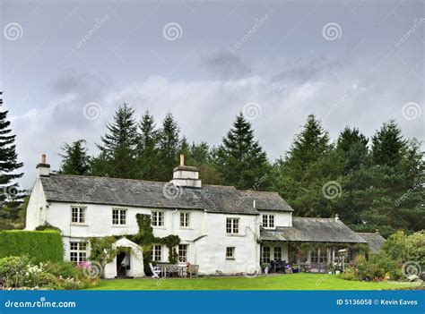 English White Cottage In Woodland Royalty Free Stock Photos Image