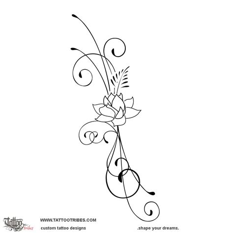 Waterlily (Overcoming) waterlily fern original tribal tattoo design