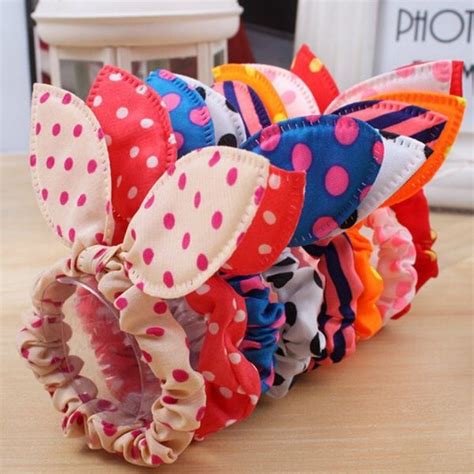 Bow Hairband Bunny Ears Headband Ear Headbands Polka Dot Print