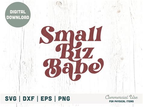 Small Biz Babe SVG Cut File Retro Boss Lady Small Business Etsy