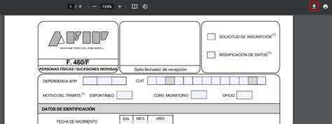 DESCARGAR FORMULARIO 460F PARA QUÉ SIRVE 2024