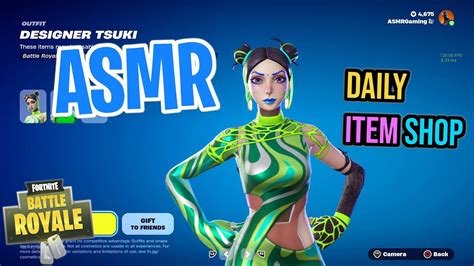 Asmr Fortnite Designer Tsuki Skin Is Back Daily Item Shop 🎮🎧 Relaxing Whispering 😴💤 Youtube