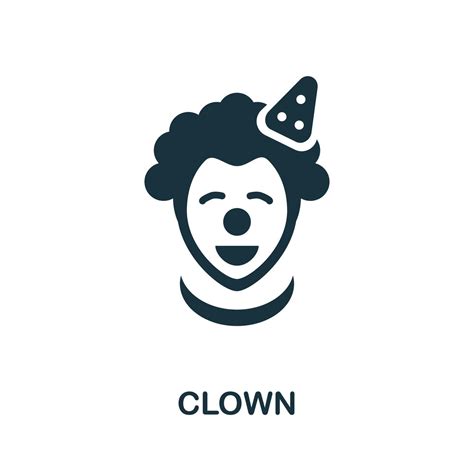 Clown icon. Simple element from amusement park collection. Creative