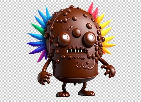 Premium Psd 3d Chocolate Monster