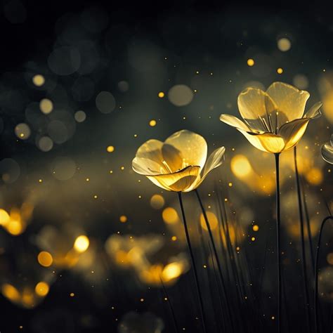 Premium AI Image | A yellow flowers hd background