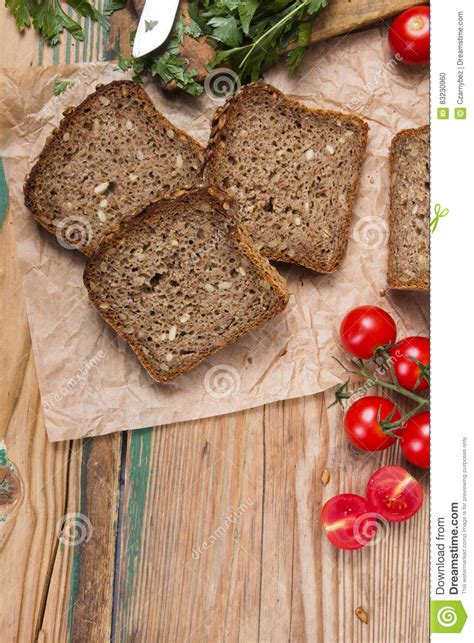 Wholemeal Bread With Sunflower Seeds Stock Photo Image Of Rural