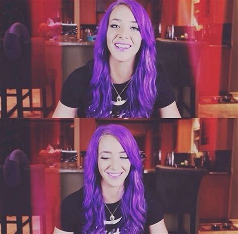 I love her new hair: jenna marbles | Hair mask for damaged hair, Purple ...