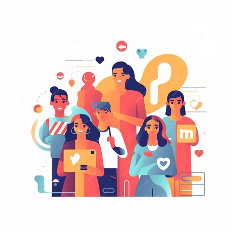 Premium AI Image | illustration of social network connection