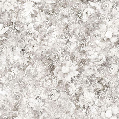 White Fabric By The Yard White Flower Fabric White And Brown Fabric
