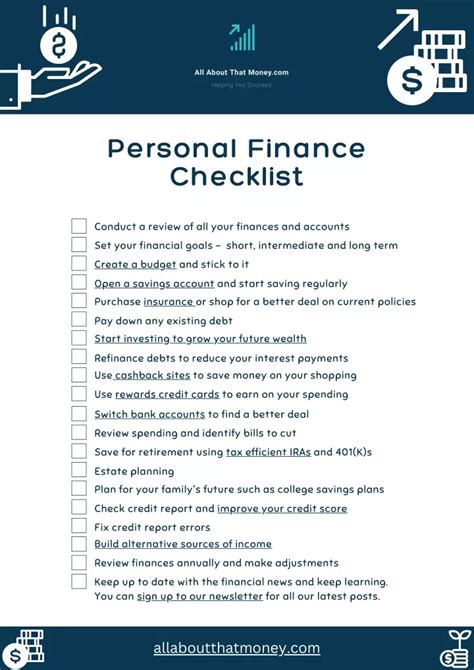 Ppt Personal Finance Checklist Powerpoint Presentation Free Download