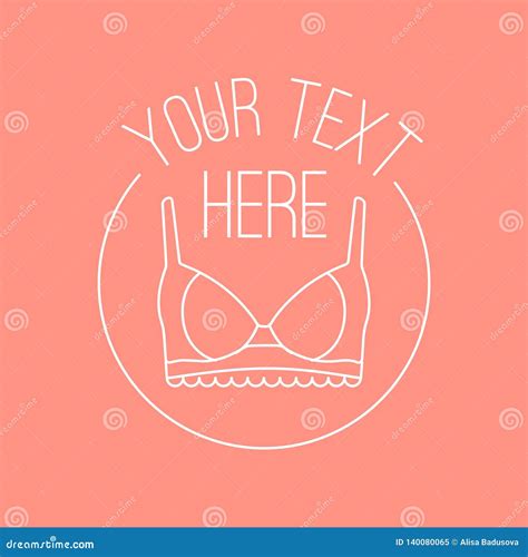 Vector Illustration Concept Of Woman Lingerie Logo Icon On Red Background Stock Vector