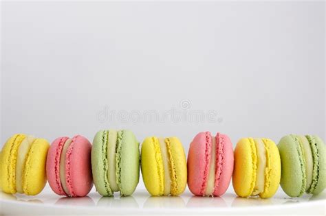 Cake Macaron Or Macaroon Sweets On Wooden Backdrop With Copy Space