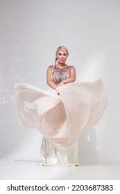 Sexy Blonde Woman Posing White Background Stock Photo 2203686337 Shutterstock