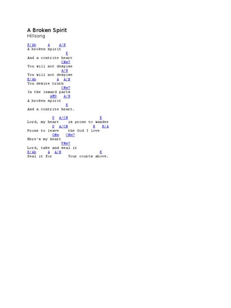 Hillsong Chords | PDF