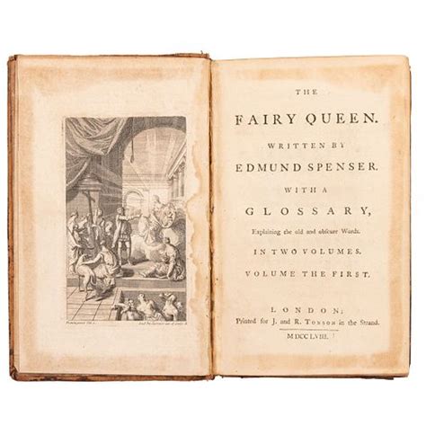 Spenser Edmund The Fairy Queen London J And R Tonson In The