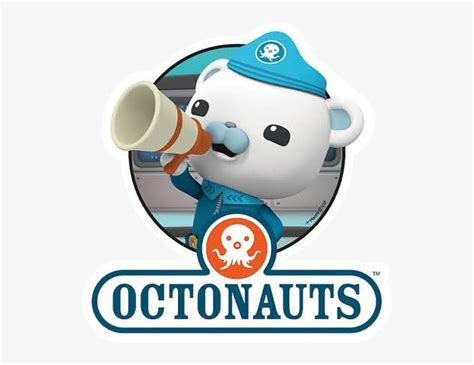 The Logo For Octonauts With An Animated Bear Holding A Megaphone