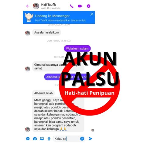 Klarifikasi Terkait Beredarnya Akun Facebook Palsu Mengatasnamakan