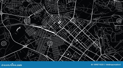 Urban Vector City Map of Tyumen, Russia Stock Vector - Illustration of roadmap, information ...