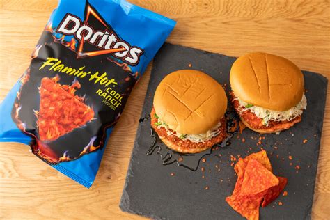 DORITOS FLAMIN HOT COOL RANCH Crispy Chicken Sandwich Thrillist